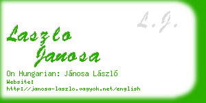 laszlo janosa business card
