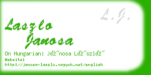 laszlo janosa business card